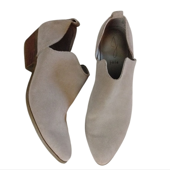 Joie Rowen Cutout Pointed Toe Western Booties Tan Suede Ankle Boots Sz 10 M - Picture 11 of 11